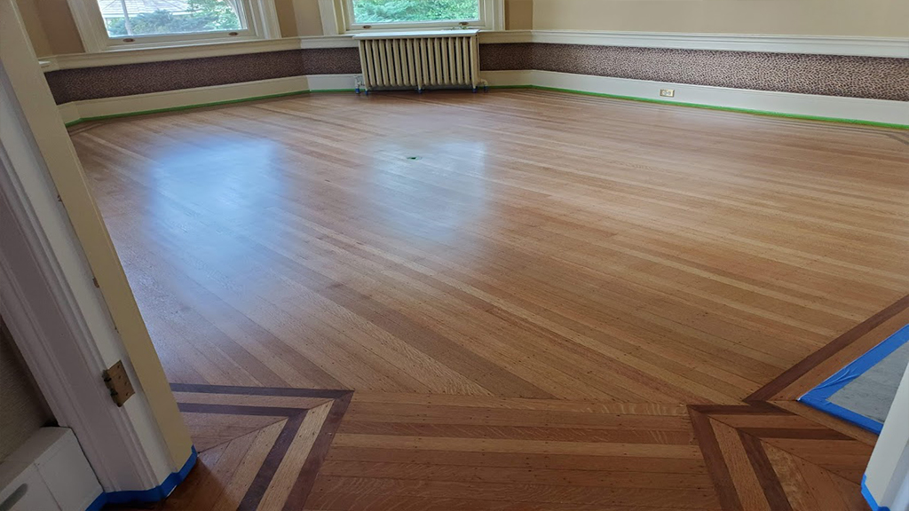 refinished 150+ year old quartersawn red oak floor