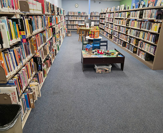 sanitized carpets in children's reading & busy center