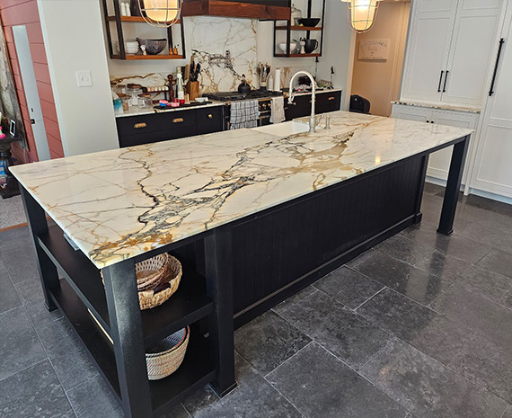 Moorestown marble island re-polished