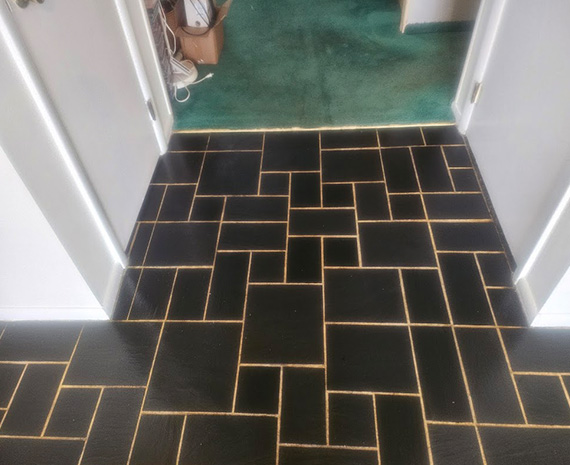 Northeast Philly slate stripped & waxed