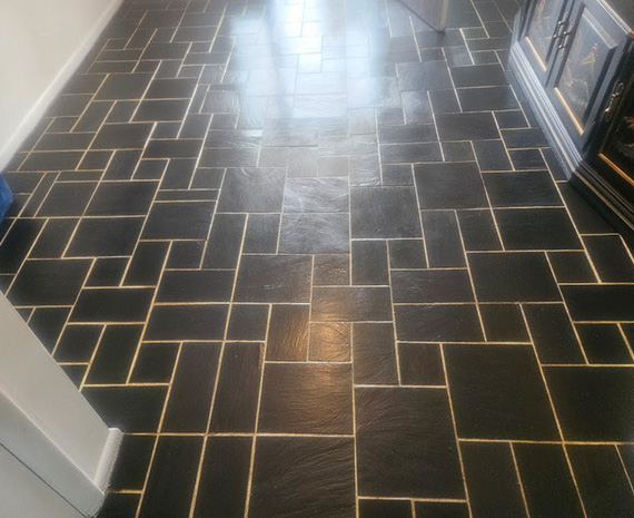 Re-waxed slate's shine restored