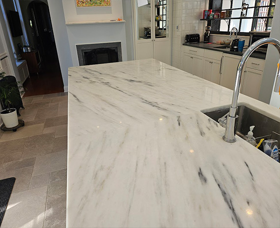 Effortless marble kitchen island restoration in Princeton