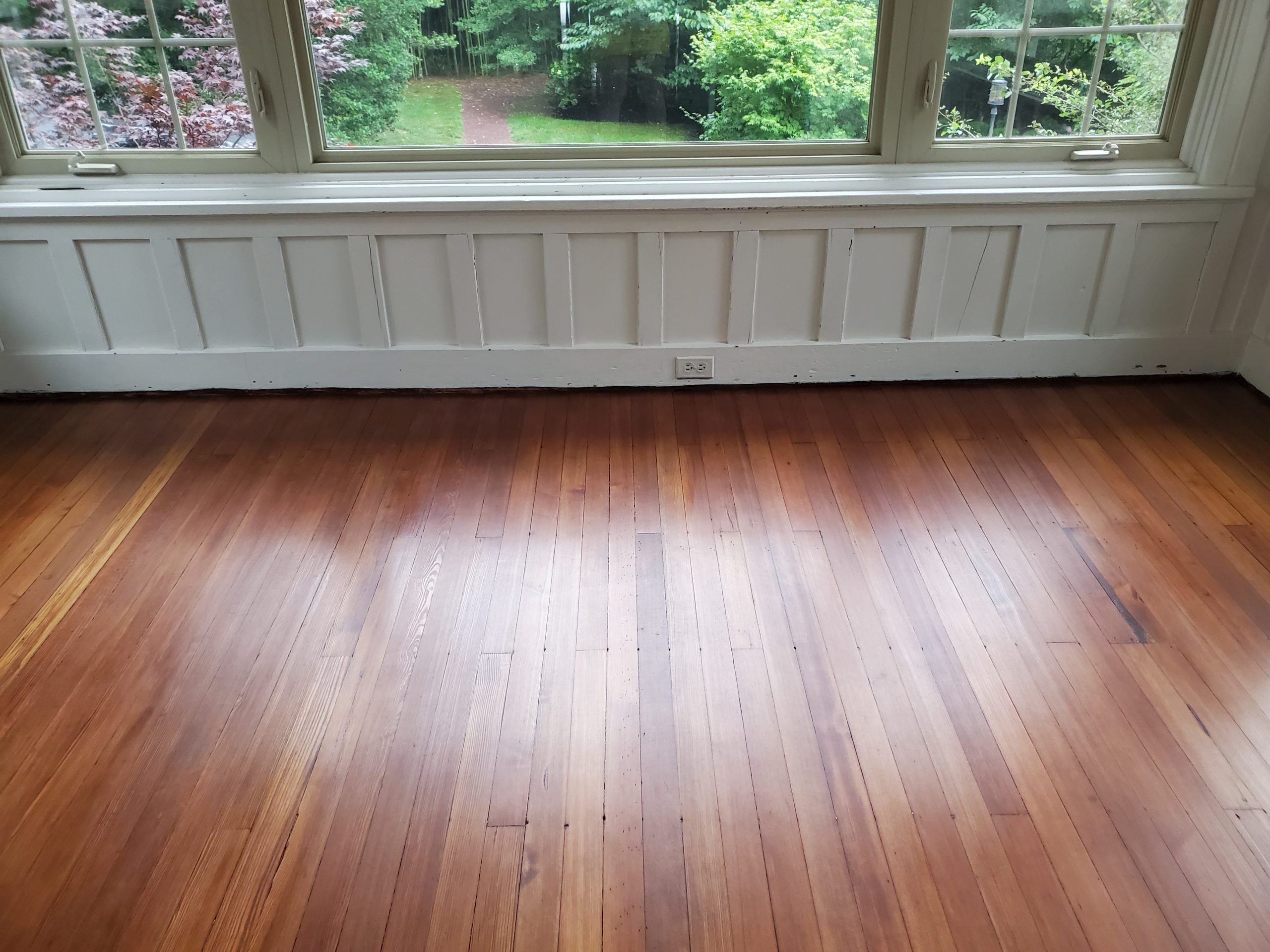 vintage pine hardwood floor fixed restored
