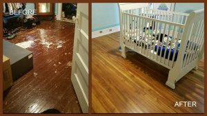 Wood Floor Before and After