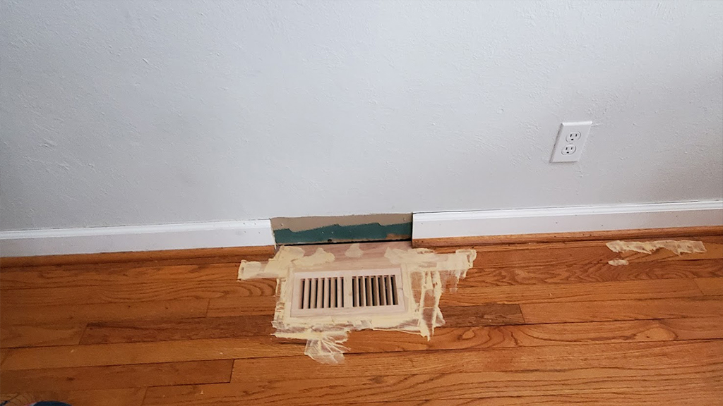 HVAC vent relocation into floor