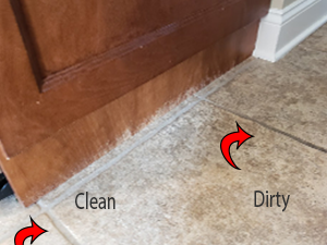 dirty grout vs clean grout