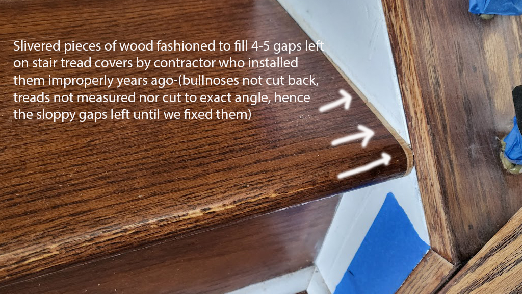 Stair tread caps not cut to fit for out of square stair opening
