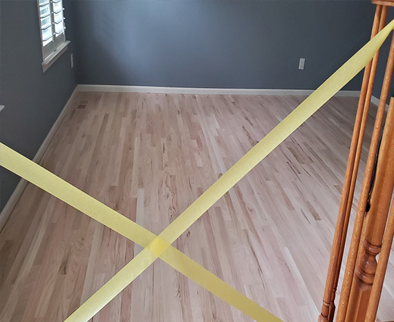 Living room wood sanded