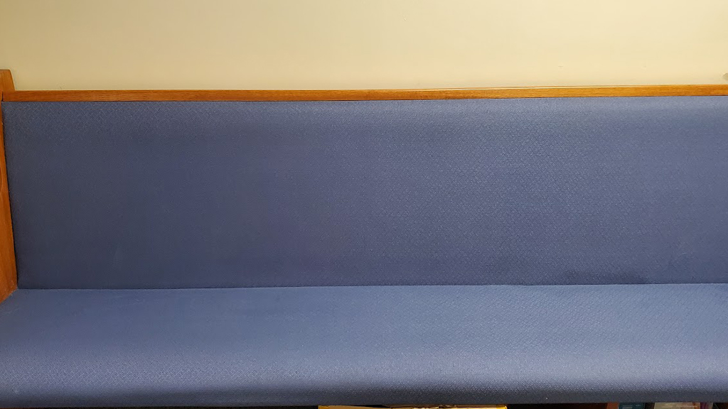 cleaned office church pew upholstery