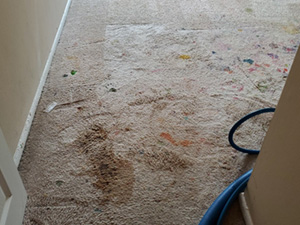 art paint spills on carpet