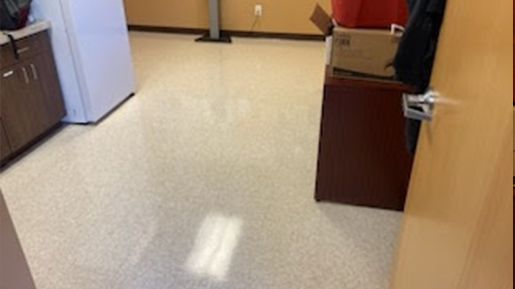 Sewell vct kitchen floor waxed