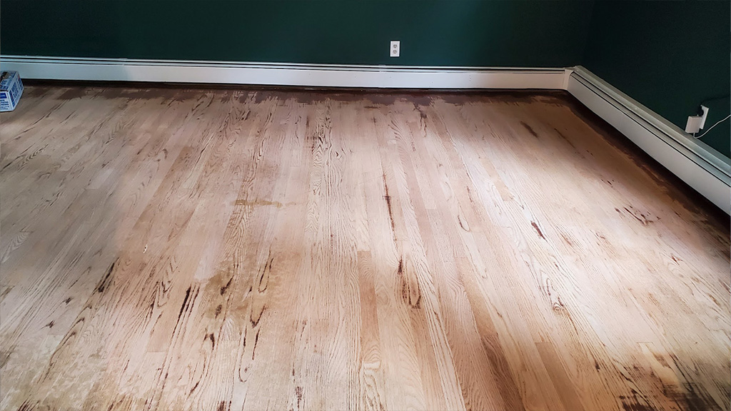 removing bad stain on red oak hardwood floor