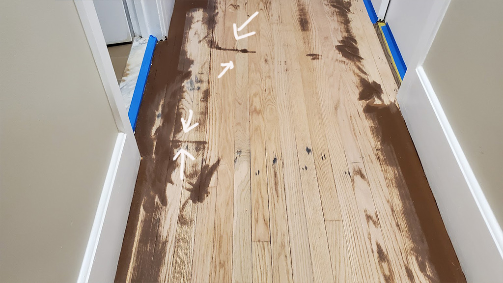 deep drum marks from hardwood floor sanding botch almost gone