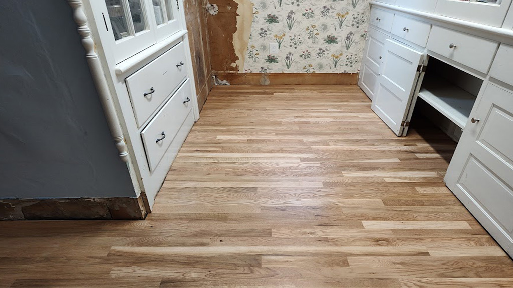white oak hardwood floor finished in place bordentown