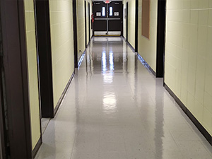 VCT hall refinished