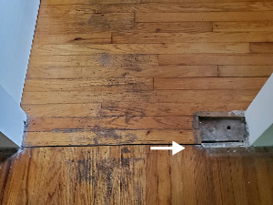 fix voids in the floor before refinishing the hardwood