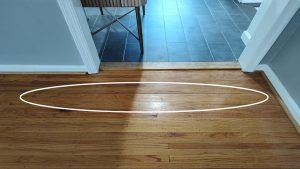 Red oak gap replaced with hardwood floor refinishing