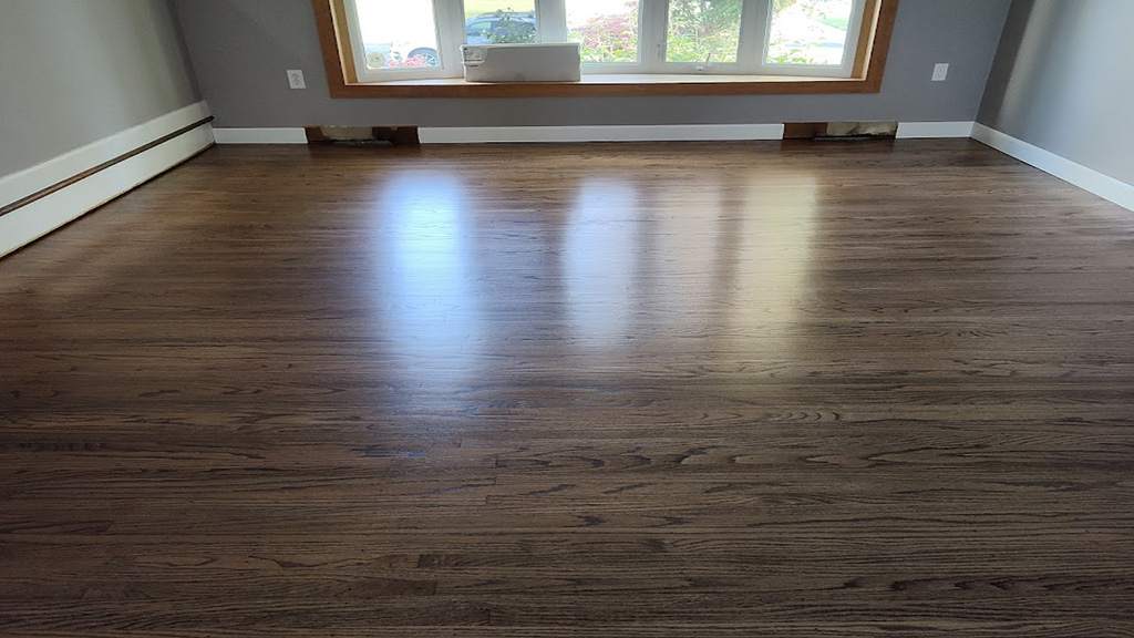 cherry hill red oak after refinishing medium brown