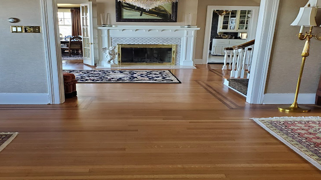 Finished view vintage red oak floor