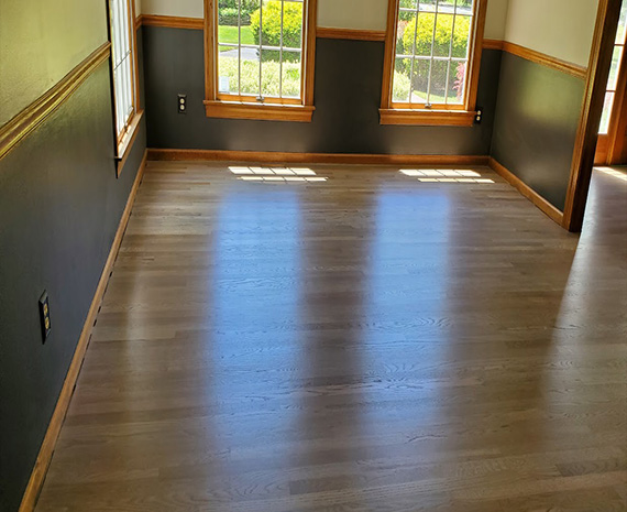 Shamong wood dining room floor refinished