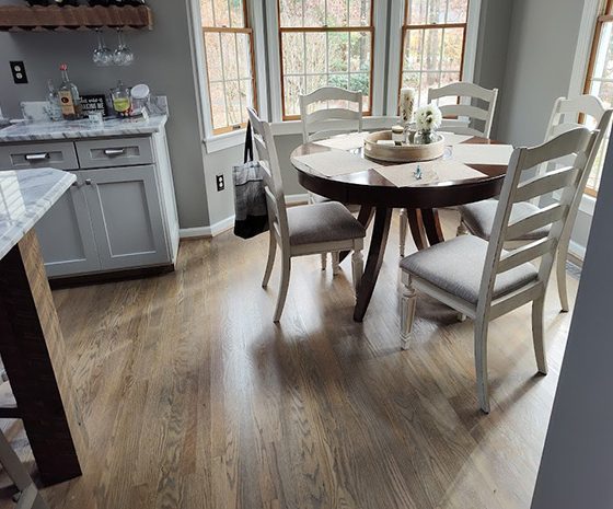 Shamong kitchen wood floor refinished