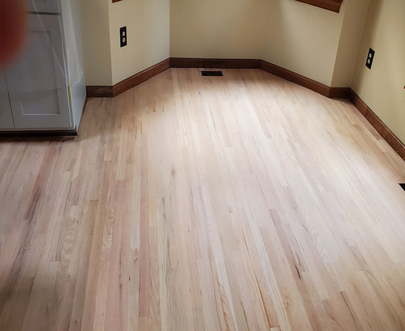 Shamong wood floor Kitchen nook sanded