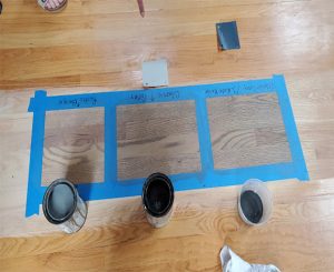 Shamong wood stain samples