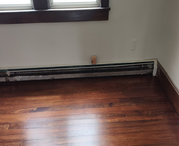 vintage pine floor refinished