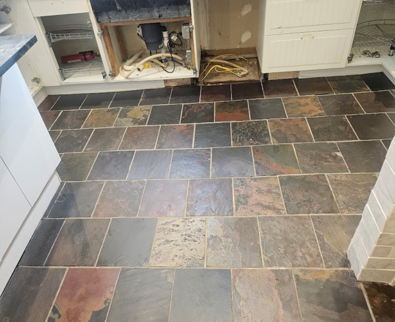 restored slate kitchen floor