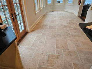 Travertine color sealing