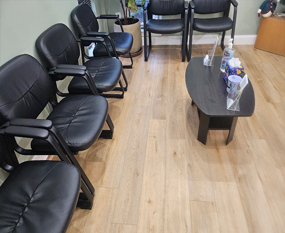 Deeply sanitized podiatry floor