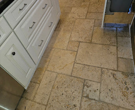 Travertine before refreshing