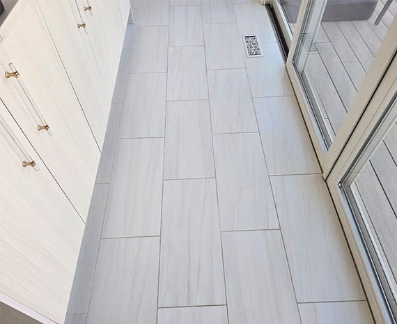 uniformly colored & waterproofed grout lines