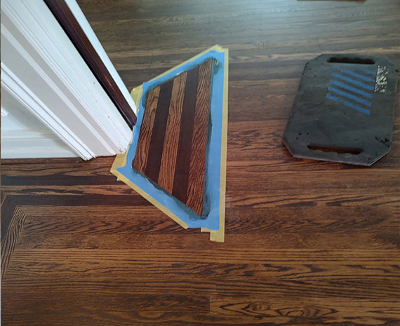 Walnut Hardwood trim Edge Repair