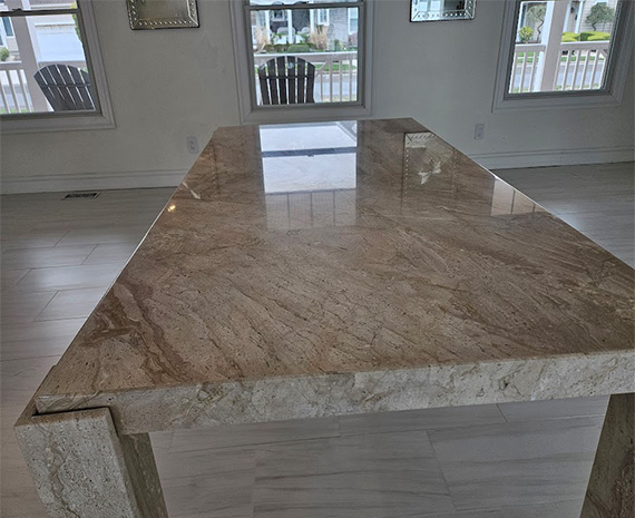 shined brigantine marble table