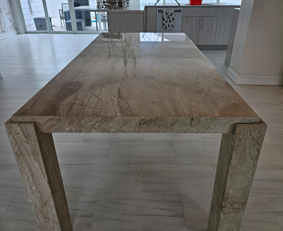 shine restored marble table brigantine