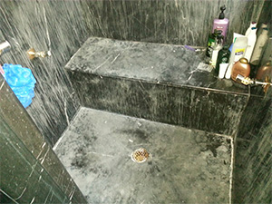Etched Marble Shower