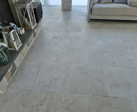 missing grout on patio floor