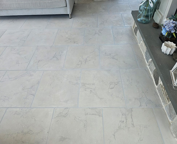 grout repaired, waterproofed & color sealed