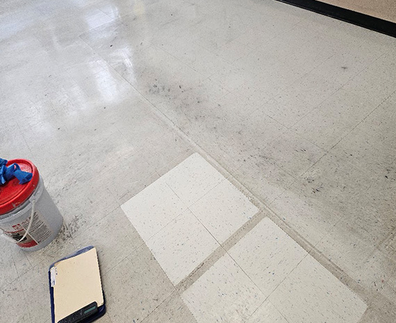 Free test strip VCT floor Merchantville
