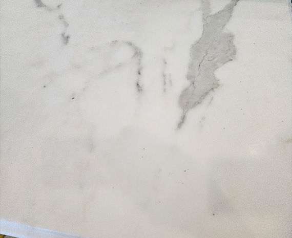 marble counter restored, dullness removed