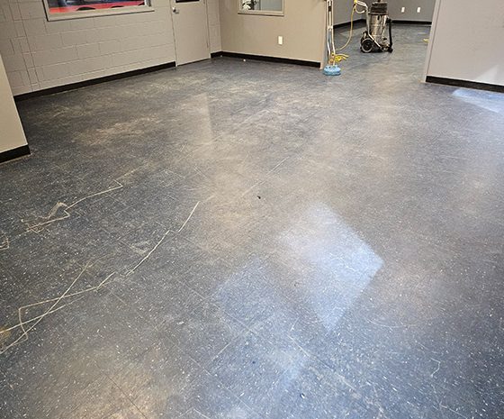 bayville blue vct floor scratches in wax